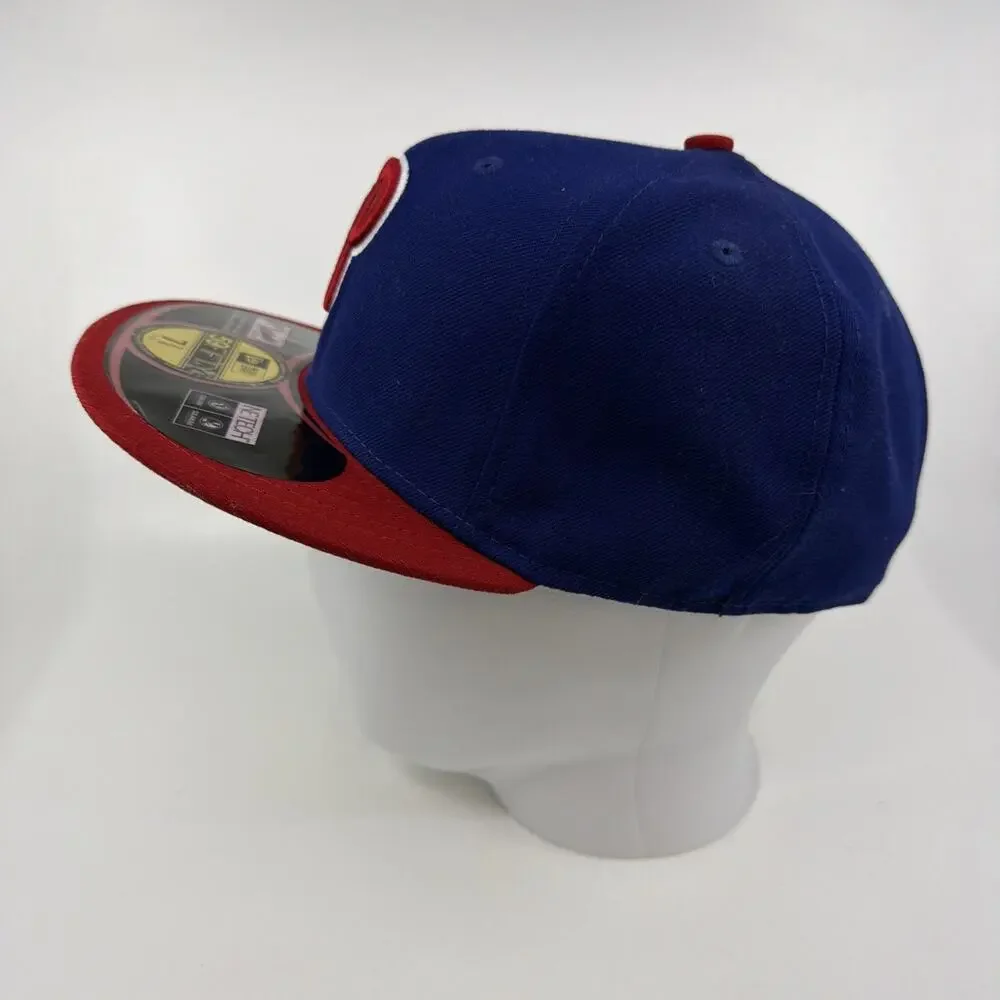Philadelphia Phillies New Era 59FIFTY Fitted Hat 7 3/8 Blue/Red Baseball Cap